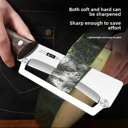 Stainless Steel Peeler Knife with Wooden Handle