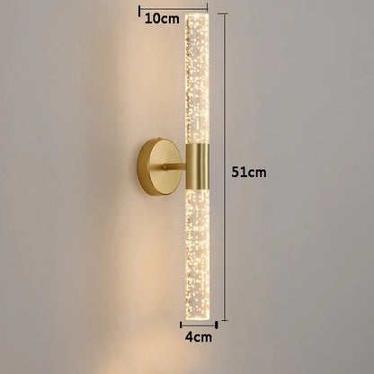 Modern LED Wall Light – Crystal Bubble Design